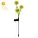 Lampe Solaire LED À Piquet Pour Jardin Fleurs De Pissenlit 3 Têtes IP65 Avec Allumage Automatique Nocturne