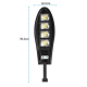 Lampe Solaire LED De Jardin À Détecteur De Mouvement Avec Télécommande 1650 lm IP65 3 Modes - www.yonis-shop.com