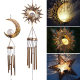 Lampe Carillon Éolien Solaire Suspendue Pour Jardin Étanche Avec Capteur De Lumière Automatique Et Effet Lumineux Fissuré - w...