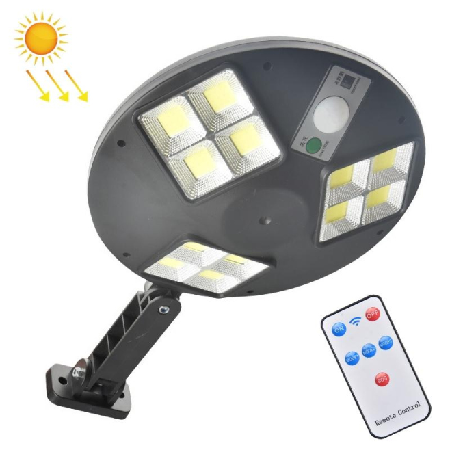 Lampe Murale Solaire Extérieure Pour Jardin 144 COB Avec Détecteur De Mouvement Télécommande Et Batterie 3000 mAh - www.yonis...