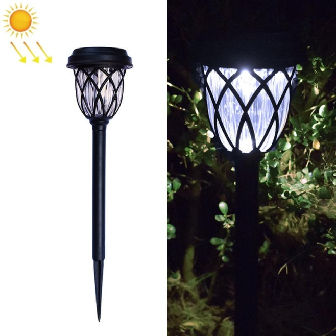 Lampe Solaire LED De Jardin Extérieur Lumière Blanche IP65 À Allumage Automatique Avec Diffuseur Facetté - www.yonis-shop.com