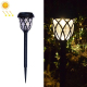 Lampe Solaire LED De Jardin Extérieur Lumière Blanche IP65 À Allumage Automatique Avec Diffuseur Facetté - www.yonis-shop.com