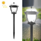Lampe Solaire De Jardin À 2 LED Pour Pelouse Lumière Blanche IP65 Allumage Automatique Autonomie De 6 À 12 Heures
