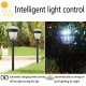 Lampe Solaire De Jardin À 2 LED Pour Pelouse Lumière Blanche IP65 Allumage Automatique Autonomie De 6 À 12 Heures - www.yonis...
