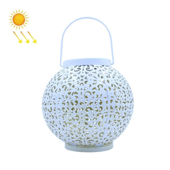 Lampe Solaire LED Extérieure Boule Ajourée Portable IP65 Projection De Motifs Autonomie 6 À 12 H Batterie Non Incluse - www.y...