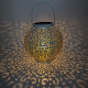 Lampe Solaire LED Extérieure Boule Ajourée Portable IP65 Projection De Motifs Autonomie 6 À 12 H Batterie Non Incluse - www.y...
