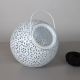 Lampe Solaire LED Extérieure Boule Ajourée Portable IP65 Projection De Motifs Autonomie 6 À 12 H Batterie Non Incluse - www.y...