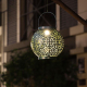 Lampe Solaire LED Extérieure Boule Ajourée Portable IP65 Projection De Motifs Autonomie 6 À 12 H Batterie Non Incluse - www.y...