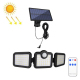 Lampe Murale Solaire Extérieure Pour Jardin À Détecteur De Mouvement 3 Têtes Orientables IP65 3 Modes