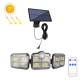 Applique Murale Solaire Extérieure À Détecteur De Mouvement 3 Têtes Orientables IP65 3 Modes Avec Télécommande