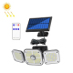 Lampe Solaire Extérieure 186 LED Pour Cour Jardin À Détecteur De Mouvement IP65 3 Modes Panneau Séparé