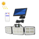 Lampe Solaire Extérieure 168 LED Pour Cour Et Jardin Avec Détecteur De Mouvement IP65 Panneau Déporté Et 3 Modes