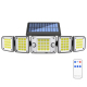 Lampe Murale Solaire Extérieure À Détecteur De Mouvement IP65 300 LED Et 5 Panneaux Réglables