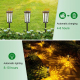 Lampe Solaire De Jardin LED Hexagonale IP65 À Détection Automatique Lumière Chaude Et RGB - www.yonis-shop.com