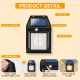 Lampe Murale Solaire Extérieure De Jardin À Détecteur De Mouvement Étanche 3 Modes Lumière Chaude Douille E27 - www.yonis-sho...
