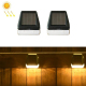 Lampes Murales Solaires LED Extérieures 2 Pièces Éclairage Chaud Autonomie 8 Heures Pour Jardins Escaliers Et Clôtures