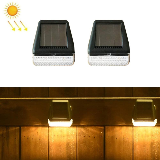Lampes Murales Solaires LED Extérieures 2 Pièces Éclairage Chaud Autonomie 8 Heures Pour Jardins Escaliers Et Clôtures - www....