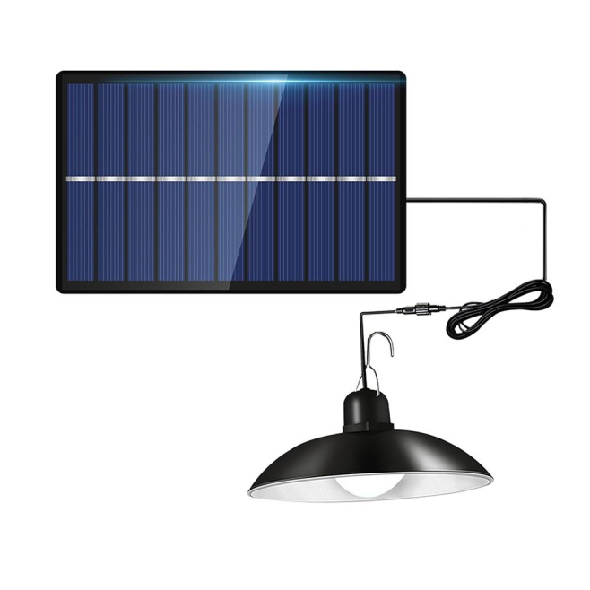 Lampe Solaire LED Suspendue Intérieure Extérieure IP65 À 3 Intensités Avec Allumage Automatique Et Panneau Orientable - www.y...