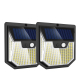 Lampe Murale Solaire Extérieure 2 Pièces 159 LED À Détection De Mouvement Infrarouge IP44
