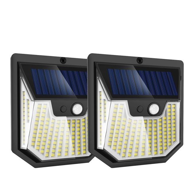 Lampe Murale Solaire Extérieure 2 Pièces 159 LED À Détection De Mouvement Infrarouge IP44 - www.yonis-shop.com