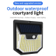 Applique Murale Solaire Extérieure 4 Pièces Avec Détecteur De Mouvement 159 LED IP44 Blanc Froid - www.yonis-shop.com