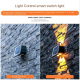 Applique Murale Solaire Extérieure 8 LED Haut Et Bas Étanche IP65 Capteur De Lumière LED 5050 Lumière Colorée - www.yonis-sho...