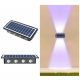Applique Murale Solaire Extérieure 8 LED Haut Et Bas Étanche IP65 Capteur De Lumière LED 5050 Lumière Colorée - www.yonis-sho...