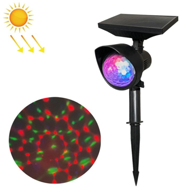 Lampe Solaire De Jardin Rotative Multicolore LED RGB Avec Batterie Rechargeable Installation Sur Piquet Ou Murale - www.yonis...