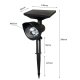 Lampe Solaire De Jardin Rotative Multicolore LED RGB Avec Batterie Rechargeable Installation Sur Piquet Ou Murale - www.yonis...