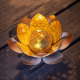 Lampe Solaire De Jardin Lotus Pour Décoration Extérieure 20 LED Blanc Chaud Résistante À La Pluie IP44 À Détection Automatique