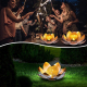 Lampe Solaire De Jardin Lotus Pour Décoration Extérieure 20 LED Blanc Chaud Résistante À La Pluie IP44 À Détection Automatiqu...