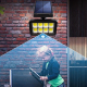 Lampe Murale Solaire Extérieure Pour Jardin À Détecteur De Mouvement Panneau Déporté 128 COB Étanche - www.yonis-shop.com