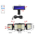 Applique Murale Solaire LED Extérieure Avec Détecteur De Mouvement Télécommande 192 LED 450 À 500 Lumens 3 Modes Étanche - ww...