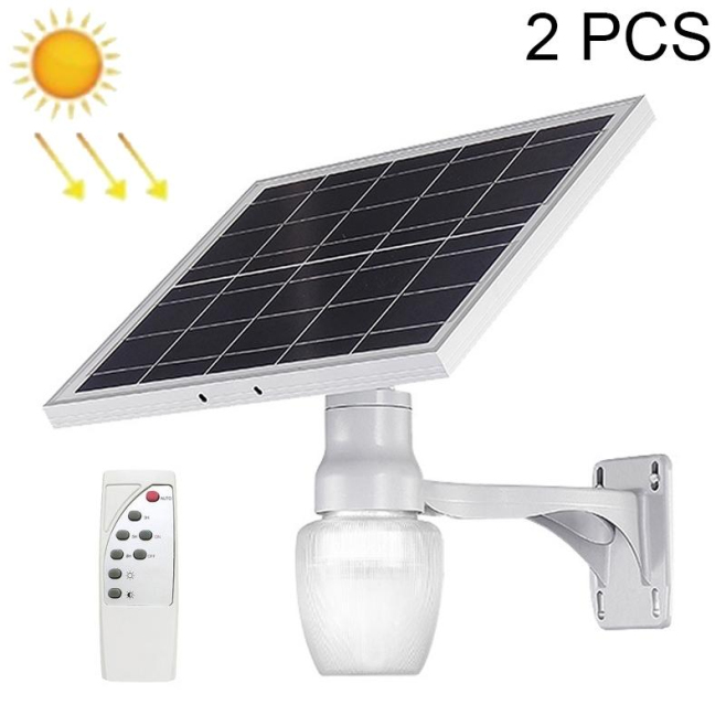 Lot De 2 Appliques Murales Solaires Pour Jardin IP65 Avec Panneau Orientable Et Télécommande - www.yonis-shop.com