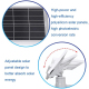 Lot De 2 Appliques Murales Solaires Pour Jardin IP65 Avec Panneau Orientable Et Télécommande - www.yonis-shop.com