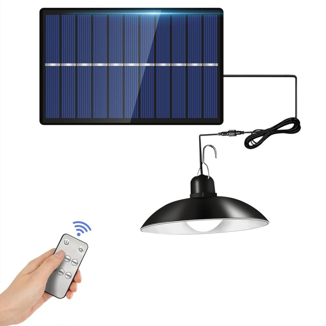 Lampe Solaire LED Extérieure IP65 Avec Télécommande 3 Intensités Et Panneau Orientable 10 Mètres De Câble - www.yonis-shop.com