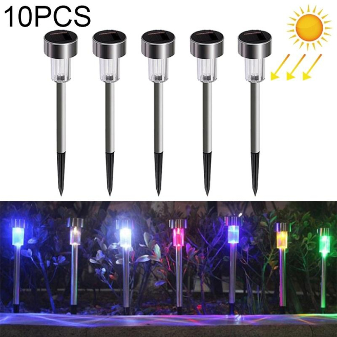 Lampes Solaires De Jardin LED Extérieur Lot De 10 Étanches IP65 Avec Détecteur De Lumière Autonomie 8 Heures Lumière Blanche ...