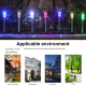 Lampes Solaires De Jardin LED Extérieur Lot De 10 Étanches IP65 Avec Détecteur De Lumière Autonomie 8 Heures Lumière Blanche ...