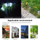 Lampes Solaires De Jardin LED Extérieur Lot De 10 Étanches IP65 Avec Détecteur De Lumière Autonomie 8 Heures Lumière Blanche ...