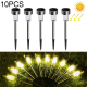 Lampes Solaires De Jardin LED Extérieur Lot De 10 Étanches IP65 Avec Détecteur De Lumière Autonomie 8 Heures Lumière Blanche ...