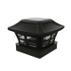 Lampe Colonne Solaire Noire De Jardin LED Bicolore Blanc Et Blanc Chaud IP45 Autonomie De Plus De 6 Heures