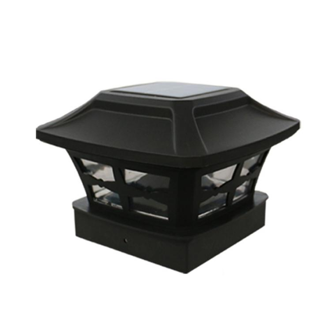 Lampe Colonne Solaire Noire De Jardin LED Bicolore Blanc Et Blanc Chaud IP45 Autonomie De Plus De 6 Heures - www.yonis-shop.com