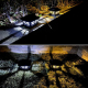 Lampe Colonne Solaire Noire De Jardin LED Bicolore Blanc Et Blanc Chaud IP45 Autonomie De Plus De 6 Heures - www.yonis-shop.com