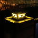 Lampe Colonne Solaire Noire De Jardin LED Bicolore Blanc Et Blanc Chaud IP45 Autonomie De Plus De 6 Heures - www.yonis-shop.com