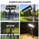 Lampe Solaire Extérieure À Détecteur De Mouvement IP65 92 LED Tête Orientable À 360° Recharge Solaire Et USB - www.yonis-shop...