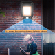 Lampe Murale Solaire LED Extérieure À Détection De Mouvement IP65 128 COB Pour Cour Jardin Et Piscine - www.yonis-shop.com