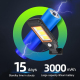 Lampe Murale Solaire LED Extérieure À Détection De Mouvement IP65 128 COB Pour Cour Jardin Et Piscine - www.yonis-shop.com