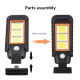 Lampe Murale Solaire LED Extérieure À Détection De Mouvement IP65 128 COB Pour Cour Jardin Et Piscine - www.yonis-shop.com