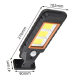 Lampe Murale Solaire LED Extérieure À Détection De Mouvement IP65 128 COB Pour Cour Jardin Et Piscine - www.yonis-shop.com