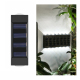 Lampe Murale Solaire Extérieure Étanche IP65 À Éclairage Haut Et Bas Avec Détecteur Crépusculaire Pour Jardin